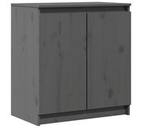 vidaXL Solid Pinewood Side Cabinet Grey Home Sideboard Wooden Storage Cabinet
