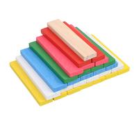 vidaXL Solid Pinewood Wooden Building Block Set 150 Piece Painted Kids Children