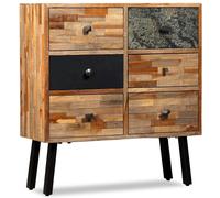 Vidaxl Side Cabinet With 6 Drawers Solid Reclaimed Teak 70X30X76 Cm