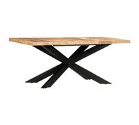 vidaXL Solid Rough Mango Wood Dining Table 180cm Kitchen Breakfast Dinner Desk