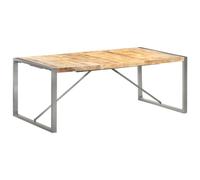 vidaXL Solid Rough Mango Wood Dining Table Dinner Table Kitchen Furniture