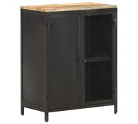 vidaXL Solid Rough Mango Wood Sideboard 60cm Wooden Storage Cupboard Cabinet
