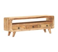 vidaXL Solid Rough Mango Wood TV Cabinet Wooden Hifi Stereo Plasma Media Unit