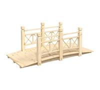 vidaXL Solid Spruce Wood Garden Bridge with Railings - Rustic Outdoor Decor with Sturdy Wooden Frame and Easy Assembly - Ideal for Gardens, Farms, and Courtyards - Maximum Load 180 kg