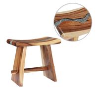 vidaXL Solid Suar Wood Stool Multicolour Polyresin Hallway Stool Bathroom