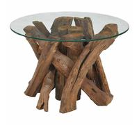 Vidaxl Coffee Table Solid Teak Driftwood 60 Cm Coffee Tables