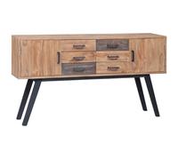 vidaXL Solid Teak Side Cabinet Bedroom Drawer Storage Sideboard Organiser