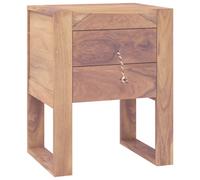 vidaXL Solid Teak Wood Bedside Cabinet 40x30x50cm Stereo Nightstand Sideboard