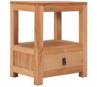 vidaXL Solid Teak Wood Bedside Cabinet 40x30x50cm Storage Sideboard Nightstand