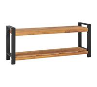 vidaXL Solid Teak Wood Bench Outdoor Indoor Garden Hallway Living Room Hall
