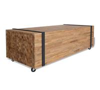 vidaXL Solid Teak Wood Coffee Table Living Room Couch End Sofa Table Unit