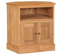 vidaXL Solid Teak Wood Corner Sideboard Living Room Furniture Heavy Duty Wooden