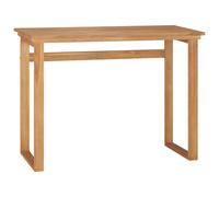 vidaXL Solid Teak Wood Desk Wooden Console Hall Study Reading Writing Table