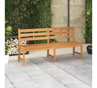 vidaXL Solid Teak Wood Garden Bench 180 cm Outdoor Terrace Patio Seating Chair