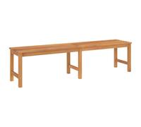 vidaXL Solid Teak Wood Garden Bench 180 cm Outdoor Terrace Patio Seating Chair