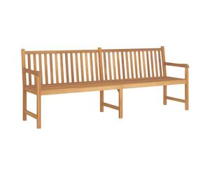 vidaXL Solid Teak Wood Garden Bench 228 cm Outdoor Patio Wooden Seating Bench