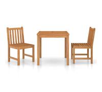 vidaXL 3 Piece Garden Dining Set 80x80 cm Solid Teak Wood