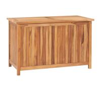 vidaXL Solid Teak Wood Garden Storage Box Wooden Outdoor Blanket Pillow Chest