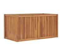 vidaXL Solid Teak Wood Raised Bed 50cm Outdoor Garden Flower Boxes Plant Pots