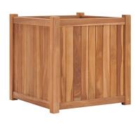 vidaXL Solid Teak Wood Raised Bed 50x50x50cm Outdoor Garden Flower Boxes Pots