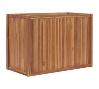 vidaXL Solid Teak Wood Raised Bed 70cm Outdoor Garden Flower Plant Boxes Pots