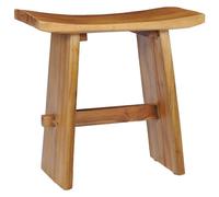 vidaXL Solid Teak Wood Stool Rustic Charm Fully Handmade Home Interior Living Ro