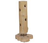 vidaXL Solid Teak Wood Wine Rack for 8 Bottles Champagne Wine Stand Wooden Stora