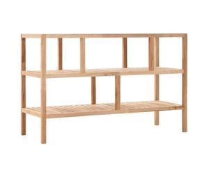 vidaXL Solid Walnut Wood Bathroom Shelf 100x40x65cm Storage Rack Display Stand