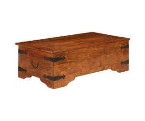 vidaXL Solid Wood Acacia Coffee Table Honey Finish 110x55x35 cm Couch Table