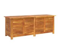 vidaXL Solid Wood Acacia Garden Storage Box - Multipurpose Outdoor Chest with Water-Resistant PE Bag, Brown, 150x50x56 cm