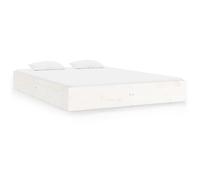 vidaXL Solid Wood Bed Frame White 160x200 cm Bedroom Wooden Bedstead Bed Base