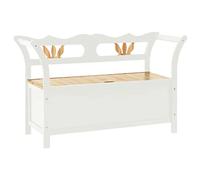 Bench White 107x45x75.5 cm Solid Wood Fir