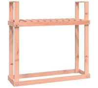 vidaXL Solid Wood Douglas Firewood Rack Wooden Fireplace Log Holder Wood Shed
