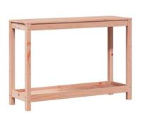 vidaXL Solid Wood Douglas Potting Table with Shelf - Brown Garden Workbench for Outdoor Gardening, Terrace Plant Organizer, 108x35x75cm