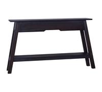 vidaXL Solid Wood Mahogany Console Table Black 120x30x75 cm Side Sofa Table