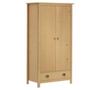 Vidaxl 2-door Wardrobe Hill 89X50X170 Cm Solid Pine Wood, Brown