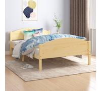 vidaXL Solid Wood Pine Bed Frame 120x200 cm Wooden Slatted Frame Bed Furniture