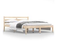 vidaXL Solid Wood Pine Bed Frame Home Indoor Bedroom Living Room Platform Pallet Bedstead Bed Base Furniture 135x190 cm 4FT6 Double