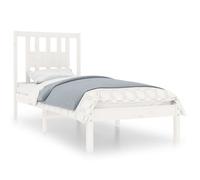 vidaXL Solid Wood Pine Bed Frame White 90x200 cm Bedstead Platform Bed Frame
