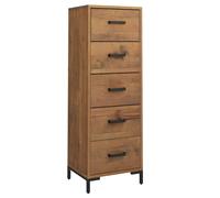 vidaXL Solid Wood Pine Chest of Drawers 42x35x110 cm Recycled Wooden Sideboard
