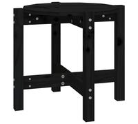 vidaXL Solid Wood Pine Coffee Table Black Ø 52.5x45 cm End Side Sofa Tea Table