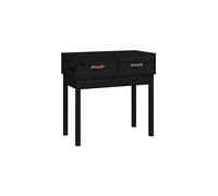 vidaXL Solid Wood Pine Console Table Wooden Living Room Entryway Furniture Side Sofa Hallway End Accent Couch Table for Under Mirror Black