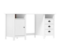 Vidaxl Desk Hill White 150X50X74 Cm Solid Pine Wood