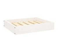 vidaXL Solid Wood Pine Dog Bed Indoor Wooden Pet Sofa Dog Seat Couch Frame Puppy Kennel Bed Pet Chair Couch Puppy Seat White 51.5x44x9 cm