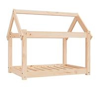 vidaXL Solid Wood Pine Dog Bed Indoor Wooden Pet Sofa Dog Seat Couch Frame Puppy Kennel Bed Pet Chair Couch Puppy Seat House 81x60x70 cm