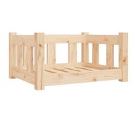 vidaXL Solid Wood Pine Dog Bed - Minimalist Rectangular Design - Secure Comfort Space for Small to Medium Dogs - Easy Assembly