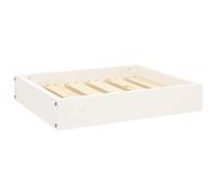 vidaXL Solid Wood Pine Dog Bed White 51.5x44x9 cm Wooden Pet Sofa Dog Couch
