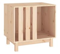 vidaXL Solid Wood Pine Dog House Indoor Outdoor Wooden Dog Cage Bed Kennel Pet Sleeping House Puppy Crate Pet Cabin Puppy Kennel 60x45x57 cm
