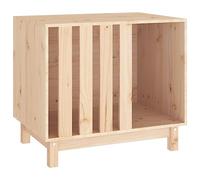 vidaXL Solid Wood Pine Dog House Indoor Outdoor Wooden Dog Cage Bed Kennel Pet Sleeping House Puppy Crate Pet Cabin Puppy Kennel 70x50x62 cm