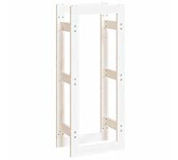 vidaXL Solid Wood Pine Firewood Rack Wooden Log Store Wood Shed Log Holder Lumbe
